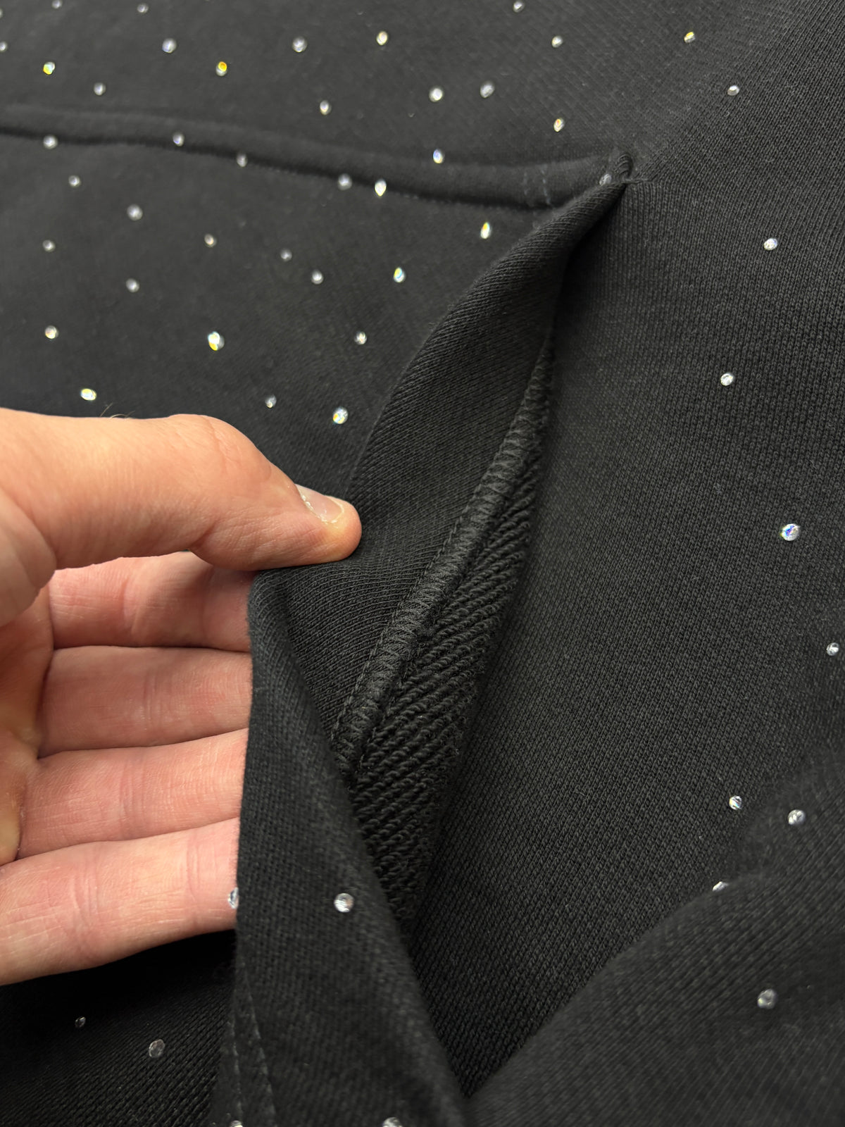 Crystal hoodie BLACK